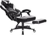 Sedia Da Gaming Bianca – Pelle Finta – Regolabile In Altezza – Con Poggiapiedi – Sedia Ergonomica Per Gaming E Ufficio