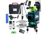 Livella Laser A Croce Autolivellante Happyment Pro - Livella Laser - Scanner Di Linee - 12 Linee - 360° In Orizzontale E Verticale - Treppiede E Custodia Inclusi