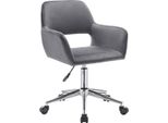 Sedia Da Ufficio Bolt Edge – Velluto – Grigio Scuro – Ergonomica – Regolabile In Altezza – Con Braccioli