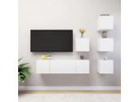 Maison Exclusive - Set Mobili Porta Tv 6 Pz Bianco In Legno Multistrato