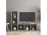 Maison Exclusive - Mobili Tv 2 Pz Grigio Cemento 107X35X37 Cm In Legno Multistrato