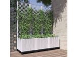 Maison Exclusive - Fioriera Da Giardino Con Graticcio Bianco 120X40X136 Cm Pp