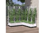 Maison Exclusive - Fioriera Da Giardino Con Graticcio Bianco 120X120X121,5 Cm Pp
