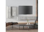 Maison Exclusive - Set Di Mobili Porta Tv 4 Pz Grigio Cemento In Legno Multistrato