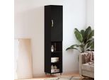 Maison Exclusive - Credenza Nera 34,5X34X180 Cm In Legno Multistrato
