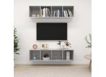 Maison Exclusive - Mobile Tv A Parete 2 Pz Grigio Cemento In Truciolato