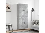 Maison Exclusive - Credenza Grigio Cemento 69,5X34X180 Cm In Legno Multistrato