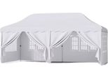 Gazebo Pieghevole Bolt Edge 3X6 M – Tenda Da Festa Con 6 Pareti Laterali – Impermeabile – Protezione Solare UV50+ – Gazebo Da Giardino Bianco