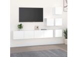 Maison Exclusive - Mobile Porta Tv A Parete Bianco In Legno Multistrato