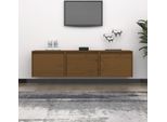 Maison Exclusive - Mobili Porta Tv 3 Pz Ambra In Legno Massello Di Pino