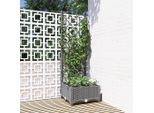 Maison Exclusive - Fioriera Da Giardino E Graticcio Grigio Chiaro 40X40X121,5Cm Pp