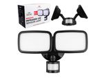 Lampada Da Parete A Led Maclean Con Sensore Pir 20 W 1500 Lm IP65 Bianco Neutro 4000 K Nero MCE524 B