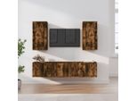 Maison Exclusive - Set Di Mobili Porta Tv 5 Pz Rovere Fumo In Legno Multistrato