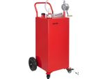 Carrello Per Carburante Vevor Da 150 Litri, Serbatoio Per Benzina E Diesel Con Pompa Di Trasferimento Manuale, Contenitore Per Carburante Con 4 Ruote E Tubo Flessibile Da 3 Piedi, Per Auto, Tosaerba, Fuoristrada, Barche, Rosso