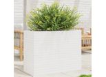 Maison Exclusive - Fioriera Da Giardino Bianca 90X40X68,5Cm Legno Massello Di Pino