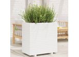 Maison Exclusive - Fioriera Da Giardino Bianca 70X40X72 Cm Legno Massello Di Pino