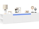 Maison Exclusive - Mobile Tv A Parete Con Led Bianco 180X31X39,5 Cm