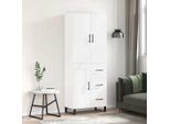 Maison Exclusive - Credenza Bianca 69,5X34X180 Cm In Legno Multistrato