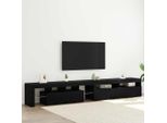 Maison Exclusive - Mobile Tv 2 Pcs Rovere Nero 260 X 37 X 40 Cm Legno Multistrato