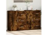Maison Exclusive - Credenze 2 Pz Rovere Fumo 60X31X70 Cm In Legno Multistrato