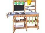 Vevor Cucina Giocattolo, Cucina Per Bambini, Cucina Giocattolo Con Fornello, Ganci, Lavello, Paletta Da Giardinaggio, Spatole, Manici, Pentole E Accessori, Cucina In Legno Per Bambini Dai 3 Anni In Su, 762X324X914 Mm