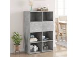 Maison Exclusive - Credenza Grigio Cemento 80X42,5X124 Cm In Legno Multistrato