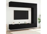 Maison Exclusive - Set Mobile Tv 5 Pcs Rovere Nero Legno Multistrato