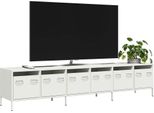 Maison Exclusive - Mobile Tv Bianco 202X39X43,5 Cm In Acciaio Laminato A Freddo