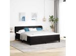 Maison Exclusive - Letto Con Materasso Boxspring E Testiera Nero 180 X 200 Cm Velluto