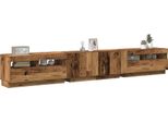 Syfax™ Mobile Porta Tv Con Led Legno Antico 260X35X40 Cm Truciolato