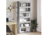 Maison Exclusive - Armadio Per Libri Grigio Cemento 80 X 30 X 198 Cm