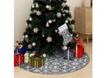 Maison Exclusive - Gonna Albero Natale Raffinata Con Calza Grigia In Tessuto 90 Cm