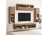 Maison Exclusive - Set Mobile Tv 6 Pcs Rovere Artigianale Legno Multistrato
