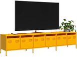 Maison Exclusive - Mobile Tv Giallo Senape 202X39X43,5Cm Acciaio Laminato A Freddo