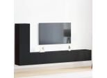 Maison Exclusive - Set Mobile Tv Montaggio A Parete Rovere Nero Legno Multistrato