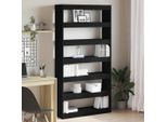 Maison Exclusive - Armadio Per Libri Nero 100 X 30 X 198 Cm Legno Multistrato