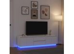Maison Exclusive - Mobile Tv Con Illuminazione A Led Bianco 193,5X41X50 Cm