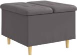 Vidaxl Pouf Con Cuscino Grigio 60 X 60 X 45 Cm Pelle Finta