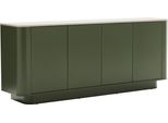 Credenza Semplice A 4 Ante, Larghezza 180 Cm, Verde Oliva - Oviala Theodore