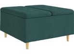 Syfax™ Pouf Contenitore Verde Scuro 80 X 80 X 45 Cm Tessuto