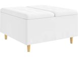 Syfax™ Pouf Contenitore Bianco 80 X 80 X 45 Cm