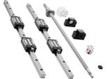 Guide Lineari Vevor, HGR20, Confezione Da 2 Guide Lineari Da 600 Mm, 1 Vite A Ricircolo Di Sfere, 4 Blocchi Di Scorrimento, Con Supporto Terminale BF12/BK12, Giunto E Alloggiamento Dado, Per Fresatrici E Torni Cnc Fai Da Te.