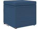 Vidaxl Sgabello Blu 41 X 41 X 40 Cm Tessuto E Legno Pressato
