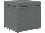Vidaxl Sgabello Grigio Scuro 41 X 41 X 40 Cm Tessuto E Legno Pressato