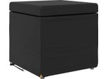 Vidaxl Sgabello Nero 41 X 41 X 40 Cm Pelle Finta E Legno Ingegnerizzato