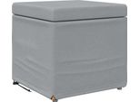 Vidaxl Sgabello Grigio Chiaro 41 X 41 X 40 Cm Tessuto E Legno Pressato