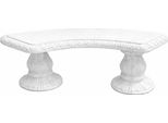 Casa Padrino Panchina Da Giardino In Stile Liberty Bianca 156 Cm - Mobili Da Giardino In Stile Barocco E Liberty
