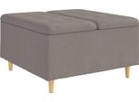 Syfax™ Pouf Contenitore Con Cuscino Talpa 80 X 80 X 45 Cm Tessuto