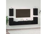 Maison Exclusive - Mobile Tv Da Parete In Legno Effetto Rovere Nero