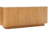 Credenza Effetto Legno A 4 Ante, Larghezza 180 Cm, Legno Chiaro - Oviala Theodore